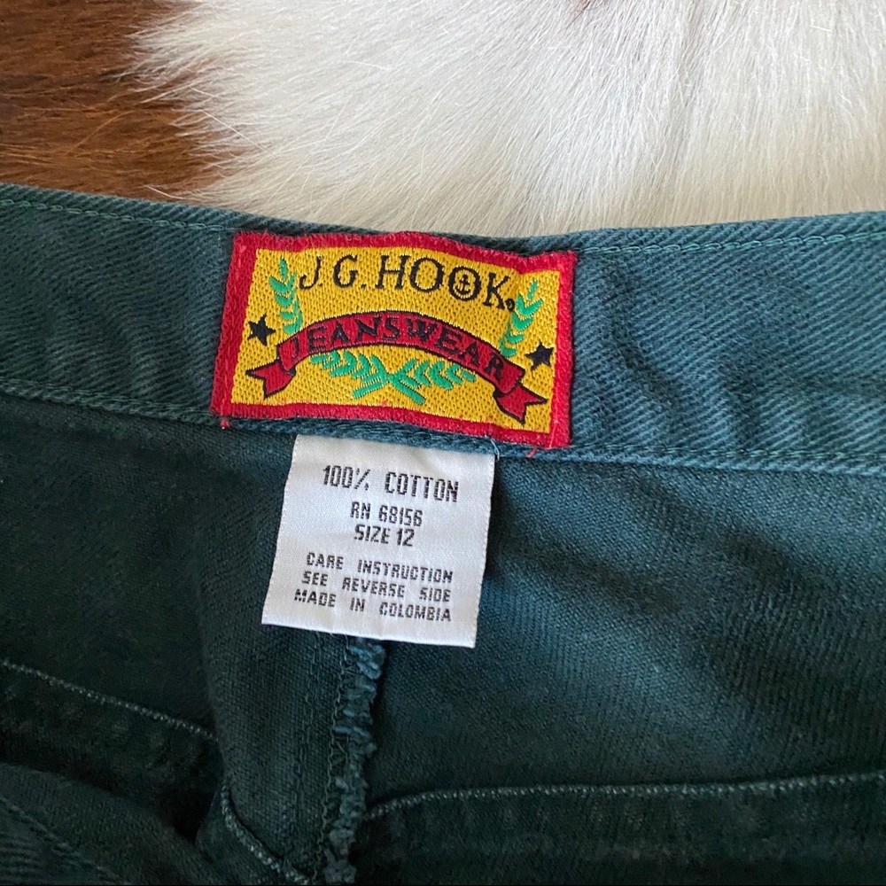 Vintage 90s Forest Green High Waist Jeans - Picture 3 of 4